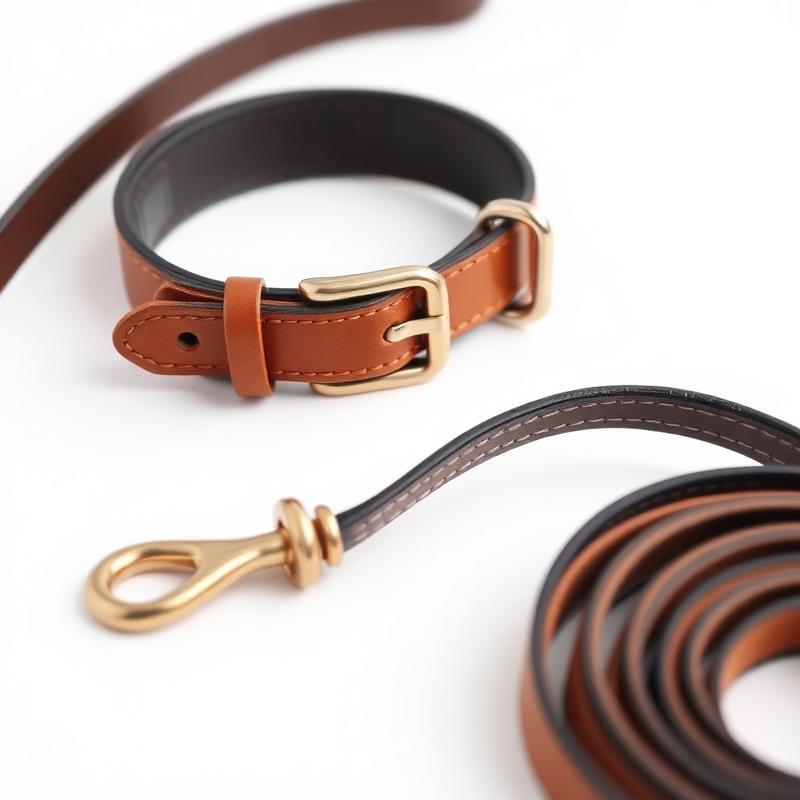 Leather Collar & Leash